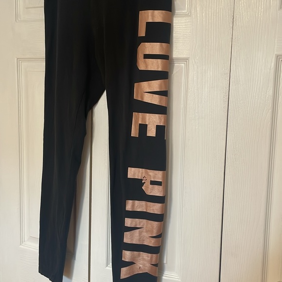 Pink by victorias secret sports leggins. Size large - Picture 4 of 6